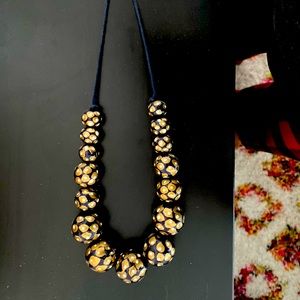 Wooden bead necklace